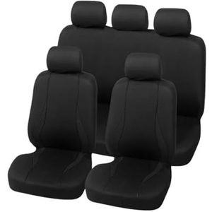 Autostoelhoezen Universele Autostoelhoes Unieke Platte Stoffen Autostoelhoes Afneembare Hoofdsteunen En Stevige Bankinterieuraccessoires Autostoelbekleding (Color : Black full set)