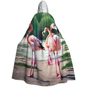 SSIMOO Flamingo's En Ananas Volwassen Party Decoratieve Cape, Volwassen Halloween Hooded Mantel, Cosplay Kostuum Cape