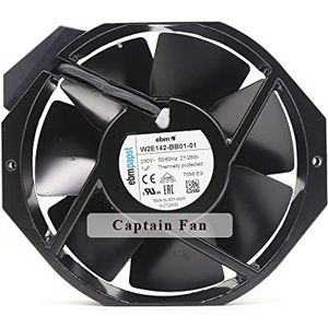 W2E142-BB01-01 7056ES Ebm Papst Ventilator 230VAC Ventilator 27W 172 * 150 * 38mm Axiale Koelventilator voor UPS