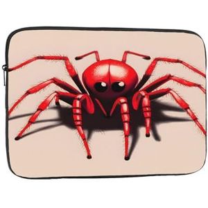 Laptop Case Leuke Kleine Rode Spider Laptop Sleeve Shockproof Beschermende Notebook Case Met Rits Aktetas Dragen