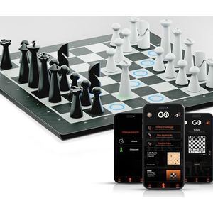 GoChess Mini - AI elektronisch schaakbordspel, verlichte schaakset voor volwassenen en kinderen voor alle vaardigheidsniveaus met online speelapp - perfect als cadeau voor liefhebbers van slimme