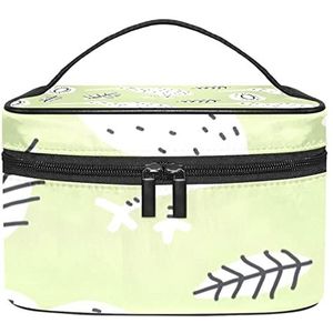 Kiwi Bird make-up organizer tas, reismake-up tas organizer case draagbare cosmetische tas voor vrouwen en meisjes toiletartikelen, Meerkleurig, 22.5x15x13.8cm/8.9x5.9x5.4in