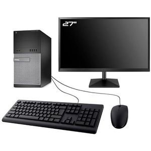 PC Tower Dell 7020 Gaming Display 27 inch RTX 3050 i5-4570 RAM 16GB 1TB SSD W11 WiFi (gereviseerd)