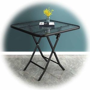 ZYBOWAYL Vierkante klaptafel, 24/28 inch kleine terrassalontafel, 35/39 inch groot opvouwbaar bureau, 31 inch minimalistisch laptopbureau, modern design buitentafel, voor commerciële keuken achtertuin