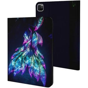 Glow in The Dark Zeemeermin Staart Case Compatibel Voor ipad Pro 20/21/22 (11 inch) Slanke Case Cover Beschermende Tablet Gevallen Stand Cover