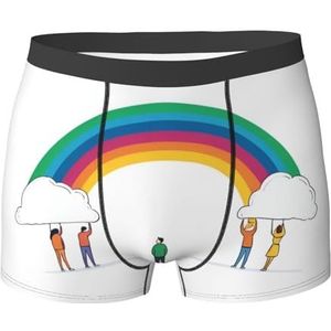 DFEPFKGOKL Nieuwe boxershorts voor heren, kleine regenboog - microvezel ondergoed boxershorts, comfortabele pasvorm, stretch, zacht ademend, grappige boxershorts voor heren, Grafisch, XXL