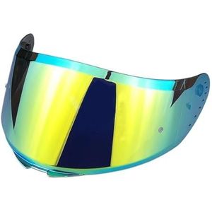 Motorhelm vizier lens, Helmvizier, geschikt for SH 526SP Helmlens Helmzonnevizierlens Accessoires (blauw)(Gold Plating)