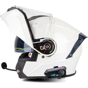 Modulaire Bluetooth-Motorhelm, Opklapbare Motorhelm Met Dubbel Vizier Modulaire Bluetooth-Helm Ingebouwde Microfoon Met Dubbele Luidspreker, ECE-Goedgekeurde Helmen C,4XL