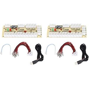 Arcade Encoder, Duurzame Kosteneffectieve Arcade Game Controller USB Encoder voor Retro voor MAME voor PC(QM070913 (dubbel))