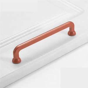 Moderne eenvoudige stijl zinklegering kleurrijke bakverf oppervlaktebehandeling kast deurgreep lade kast knoppen 1 stuk (kleur: oranje 128 mm)