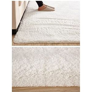 Tapijt Shaggy Plush Area Rug White Fluffy Rug Carpets for Living Room Decor Faux Fur Anti Skid zacht tapijt for de slaapkamer Grijs Tapijt Woonkamer (Color : 3, Size : 200x250cm)