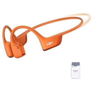 SHOKZ OpenRun Pro 2 Mini Botgeleiding Sportkoptelefoon, Open-Oor Bluetooth 5.3, Ruisonderdrukkende Microfoons, IP55 Waterdicht, 12 Uur Afspeeltijd, USB-C Snelladen, Oranje
