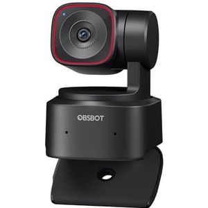 OBSBOT Tiny 2 Lite - 4K Webcam PTZ AI Tracking Streaming Camera, Webcam met Microfoon, 1/2-inch Sensor, HDR, Handbediening, 60 fps PC Camera, USB Webcam voor Vergaderingen, Gaming, Videocalls.