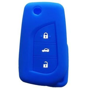 QWLEYCHN siliconen afstandsbediening autosleutel beschermhoes, voor Toyota Rav4 Auris Corolla Verso Yaris C-HR Scion IM Aygo Avensis Camry voor Peugeot 108