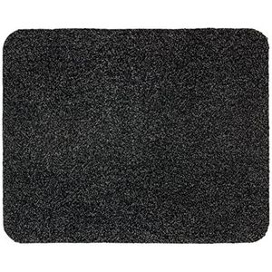 wasbare deurmat katoen - absorberende deurmat Entra - antislipmat - (60 x 75 cm - zwart)