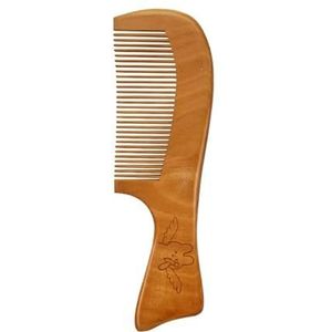 Natuurlijke perzikhouten kam antistatische haarkammen met brede tanden hoofdmassage haarverzorging kam ontwarren draagbaar (maat: F809)