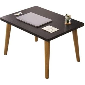 Moderne Woonkamertafel Salontafel Woonkamer Licht Luxe Eenvoudige Moderne Tafel Slaapkamer Zitten Lui Huis Massief Houten Vierkante Tafel Koffietafel(Black,XS)