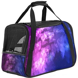 Pet Travel Carrying Handtas, Handtas Pet Tote Bag voor kleine hond en katStarry Sky Purple Galaxy