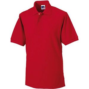 Russell - Robuust pique-poloshirt, rood (classic red), M