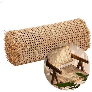 60/90/100cm Breedte Natuurlijk Riet Rotan Webbing Roll,Handgeweven Open Mesh Webbing Stof Rotan Singelband Stoel Caning Reparatiemateriaal,Riet Webbing Sheet voor Kast Stoel Rieten Bank Tafel Meubels