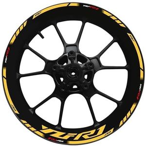 Randsticker wielen Motorfiets Velg SET 17 Inch Wielnaaf Decal Decoratie Sticker Reflecterend En Waterdicht Voor YAMAHA YZF R1YZFR12022 2023 Wielstickers (Maat : 27)