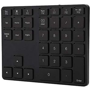 Draadloos Numeriek Toetsenbord 35 Toetsen Bluetooth 5.0 Oplaadbaar Ultradun Toetsenbord voor Laptop Desktop PC Notebook(Zwart)