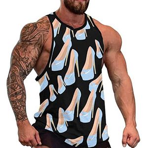 Tanktop met hoge hak voor heren, mouwloos T-shirt, pullover, gymshirts, work-out, zomer, T-shirt