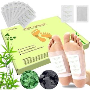 Detox Voetpleisters 50 stuks - 100% Natuurlijke Werkzame Stoffen Verwijdert Gifstoffen, Verbeterde Bloedsomloop, Stressverlichting & Betere Nachtrust, Gezondheid & Wellness Voetzoolpleisters