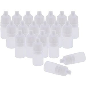 4x 20 stuks lege plastic oogdruppelflesjes van 3 ml for parfum en make-up