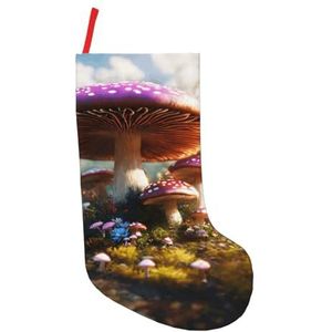 Wilde paddestoel Print Kerst Kousen,Vakantie Party Decoraties