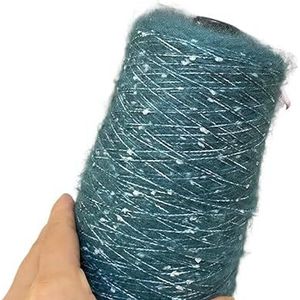 500g Color Dot Mohair Wool Thread for Hand Knitted Scarf Sweater Hat (Size : Blue green)