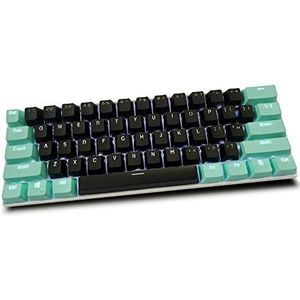 Topwang Keycaps, 61 PBT-toetsen Keycaps Mechanisch toetsenbord Keycap Dubbel verlicht woord Transparante kleur Gaming keycaps voor US Layout Keyboard voor Cherry MX (Verkoop alleen keycaps) keycaps