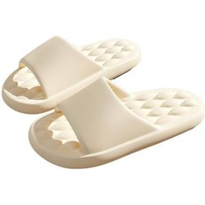 Bathroom slippers， Zomerse sandalen for thuis en in de badkamer, comfortabele pantoffels for in huis,House slippers(White,49 EU)