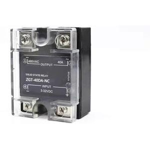 10A 25A 40A DA NC Normaal Gesloten SSR Eenfasig DC AC Controle Koellichaam SSR-10DA 25DA 40DA NC Vaste State Relais 1 Stuk (Maat: Warmtezink)