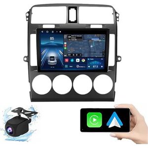 Android 14.0 2 Din Autoradio 9"" Touchscreen Auto Stereo voor KIA Carnival 2002-2006 met Draadloze Carplay Android Auto GPS navigatie AHD Omgekeerd beeld Stuurwielbediening(B,P6(8G+128G))