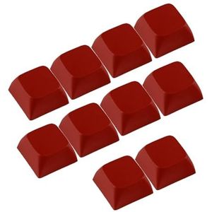 Set keycaps, 1U XDA, 10 stuks, blanco, meerkleurig, van PBT, installatie van mechanisch toetsenbord