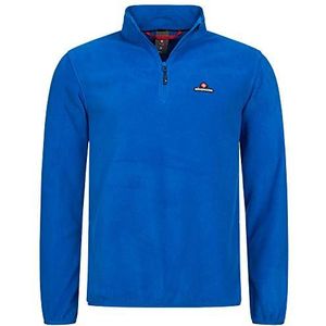 Höhenhorn Skyja fleece pullover voor heren, voor herfst en winter, microfleece, sweatshirt met halve ritssluiting, blauw, L