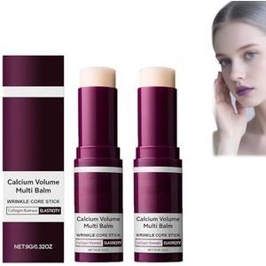 Calcium Multi Balm, Calcium Volume Multi Balm, Hydraterende en verstevigende balsemstick, Anti-aging hydr/atatie voor rimpels en verslapte huid, Intensieve hydratatie en gladmakend (2 PCS)