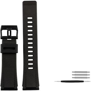 For Casio for GA2000 Siliconen Band for PROTREK for PRG-600 for PRW-6600 for PRG-650 Hars Horlogeband Outdoor Sport Horloge Armband Accessoires 24mm (Color : Black, Size : 24mm)