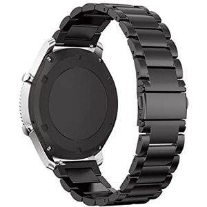 INEOUT Hoogwaardige horlogeband Geschikt compatibel met Garmin VivoActive 3 Music VivoMove 3 Lux-stijl HR Metalen anti-val duurzaam polshorloge riemen (Color : Black, Size : VivoMove style)