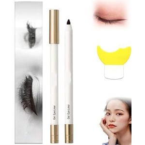 Non-Smudging Waterproof Long-Lasting Eyeliner Pencil,Eyeliner Stick Drying Lastin, Long Lasting Eyeliner 24 Hour Waterproof,Eye Liner Waterproof Smudge Proof Pencil With Sharpener (Brown)