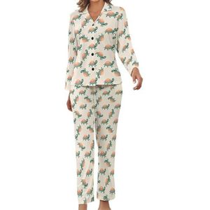 Cartoon Turtle Dames Pyjama Set Gedrukt Pj Set Nachtkleding Pyjama Loungewear Sets S