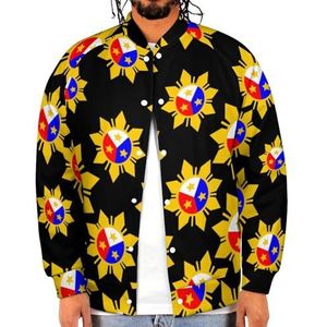 Filippijnse Vlag Ster Grappige Mannen Baseball Jacket Gedrukt Jas Zachte Sweatshirt Voor Lente Herfst