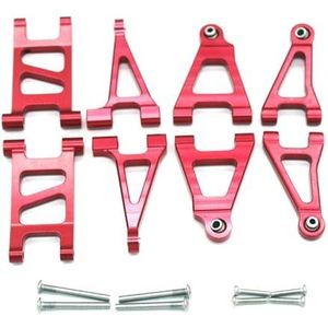 For MJX 14301 14302 14303 1/14 RC afstandsbediening auto metalen onderdelen for en achter swingarmen(Red)