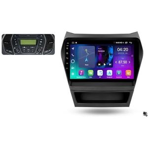 ZWCLSH QLED-schermupgrade Android 13 autoradio met Carplay en Android Auto, Bluetooth 5.0, 9 inch touchscreen, SWC back-upcamera, AM/FM autoradio compatibel met Hyundai Santa Fe 3 2013-2016, A, 2NF