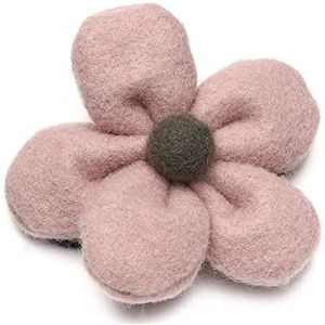 Geschenk hoge elastische bloem mode pluche haar stropdas touw haarspelden haarring clip (haarclip, roze)