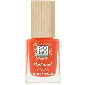 LéA NATURE SO BiO étic, natuurlijke nagellak, natuurlijke kleur, poporanje, dubbele werking verzorging en kleur, versterkt en beschermd, biologische ricinusolie, veganistisch, gemaakt in Frankrijk, 11