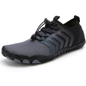 Heren Dames Blote voeten Sneldrogende waterschoenen Sportieve wandelschoenen Kajakken Varen Wandelen Surfen Duiken Strandwandelschoenen(A06Black,43)