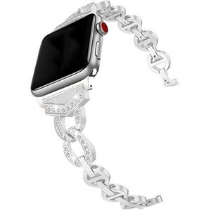 Roestvrijstalen armbanden, compatibel met Apple Watch 9, 41 mm, bling reservebandjes met gesp, horlogeband, reservebanden, glitterarmband, compatibel met Apple Watch 38 mm, 40 mm, 41 mm, serie