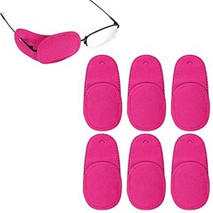 LUTER 6st Medium Ooglapjes voor Brillen, Herbruikbaar Niet-Geweven Stof Ooglapje om Linker Rechteroog te Bedekken Zicht Verbeteren voor Kinderen en Volwassenen Lui Oog Amblyopie Scheelzien (Paarse)